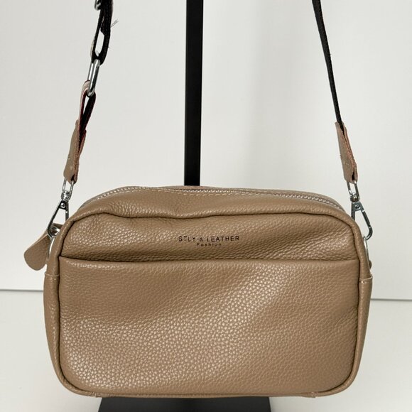 STLY & Leather Fashion Crossbody Bag - Picture 1 of 10